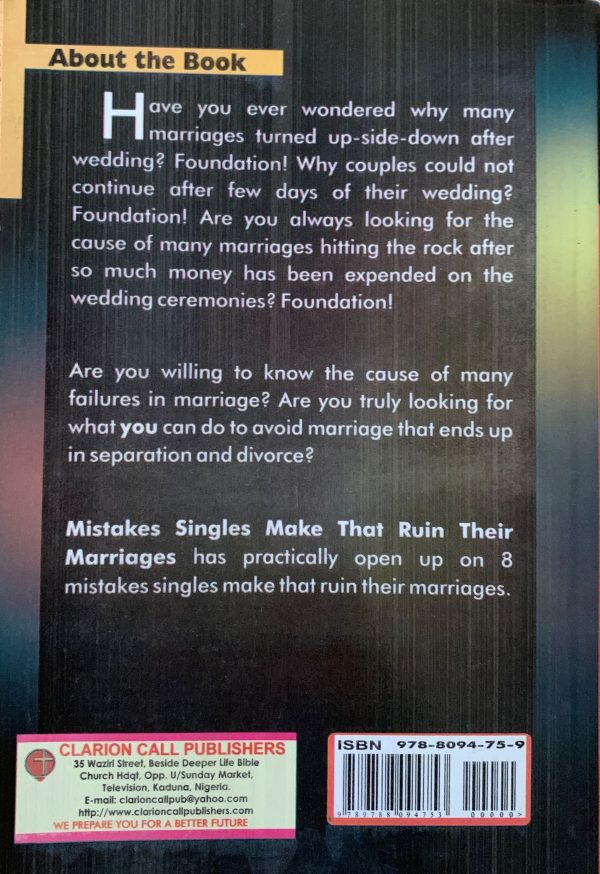 Mistakes Singles Make That Ruin Their Marriages--by Joseph E. Abe - Image 2