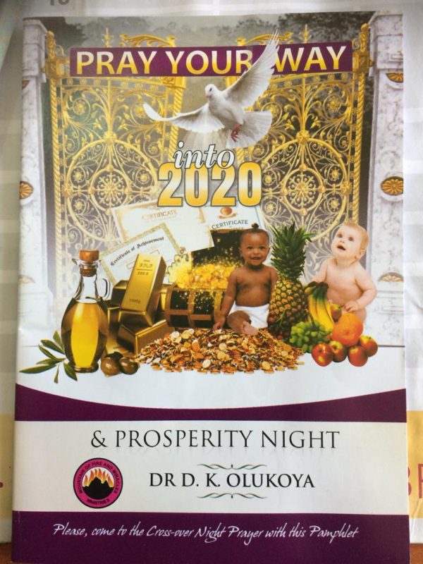 Pray Your Way Into 2020 & Prosperity Night(Crossover Booklet)--by Dr. D.K. Olukoya